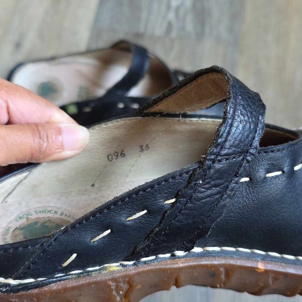 El Naturalista Black Leather Mary Jane Clogs - Picture 6 of 16